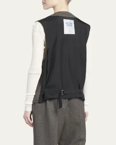 Bottega Veneta Classic Wool Houndstooth Vest | Thumbnail 3