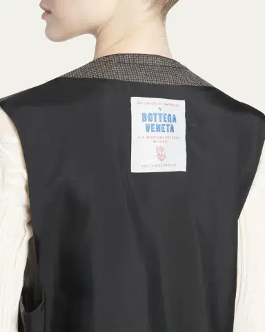 Bottega Veneta Classic Wool Houndstooth Vest | Thumbnail 5