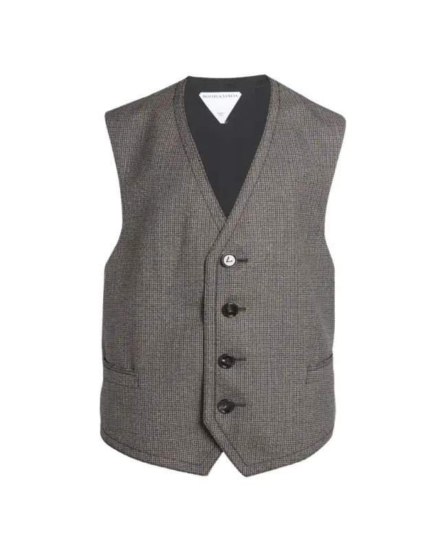 Classic Wool Houndstooth Vest