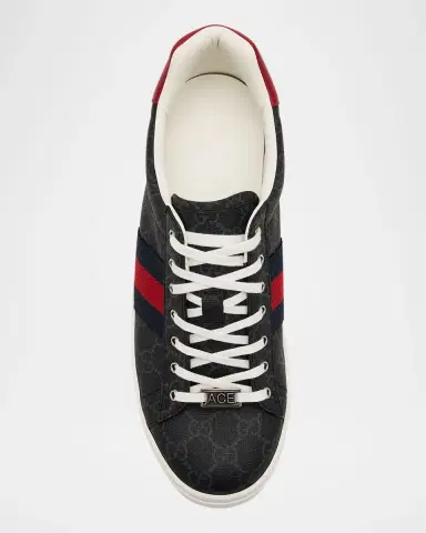 Gucci Men's Ace Low-Top Sneakers with Web | Thumbnail 12 Gucci Men's Ace Low-Top Sneakers with Web | Thumbnail 12