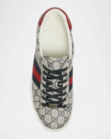 Gucci Men's Ace Low-Top Sneakers with Web | Thumbnail 16 Gucci Men's Ace Low-Top Sneakers with Web | Thumbnail 16