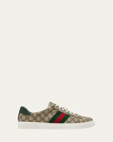 Gucci Men's Ace Low-Top Sneakers with Web | Thumbnail 5 Gucci Men's Ace Low-Top Sneakers with Web | Thumbnail 5