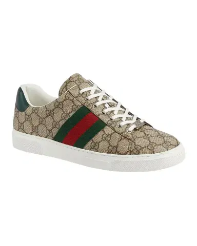 Gucci Men's Ace Low-Top Sneakers with Web | Thumbnail 1 Gucci Men's Ace Low-Top Sneakers with Web | Thumbnail 1