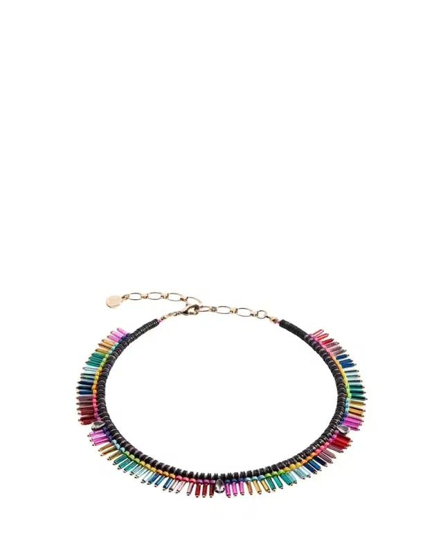 Elsie Frieda On The Fringe Necklace in Lite Brite