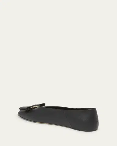 Ferragamo Vanna Calfskin Bow Ballerina Flats | Thumbnail 3