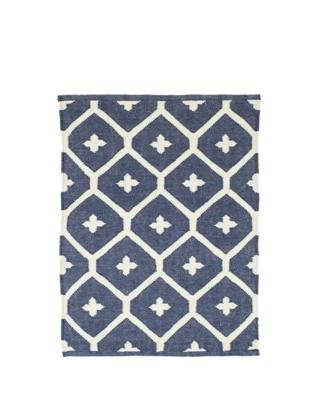 Elizabeth Navy Handwoven Indoor/Outdoor Rug, 6'x 9'