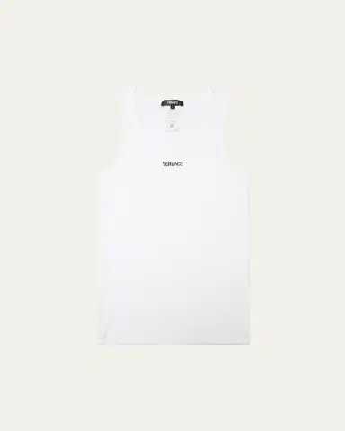 Versace Men's Embroidered Logo Tank Top | Thumbnail 5