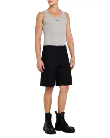 Versace Men's Embroidered Logo Tank Top | Thumbnail 1