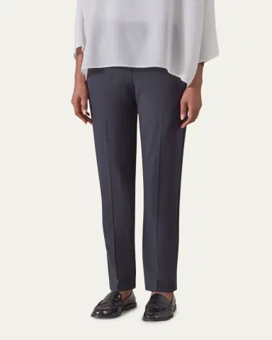 Eskandar Narrow Elastic Waist Wool Trousers | Thumbnail 2 Eskandar Narrow Elastic Waist Wool Trousers | Thumbnail 2