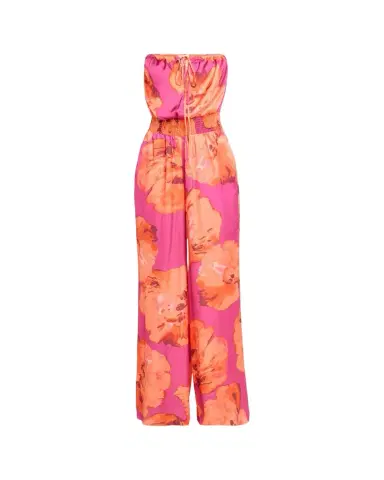 Ramy Brook Mindy Watercolor Bloom Strapless Wide-Leg Jumpsuit | Thumbnail 1 Ramy Brook Mindy Watercolor Bloom Strapless Wide-Leg Jumpsuit | Thumbnail 1