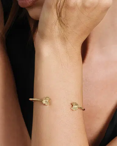 Anabel Aram Jewelry Cubic Zirconia Butterfly Bangle Bracelet | Thumbnail 2
