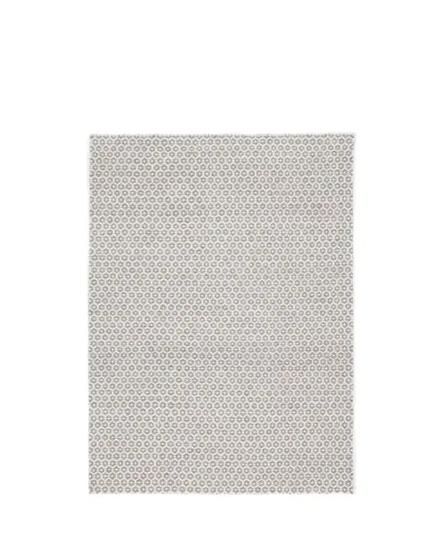 Honeycomb /Grey Handwoven Rug, 5'x 8'