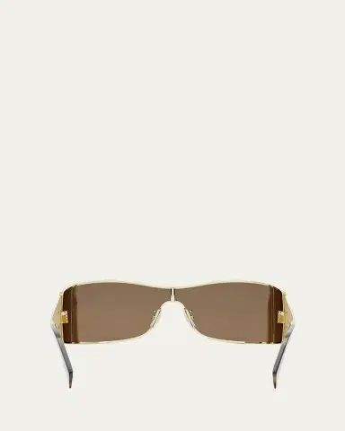 Celine Maxi Triomphe Metal Rectangular Shield Sunglasses | Thumbnail 5 Celine Maxi Triomphe Metal Rectangular Shield Sunglasses | Thumbnail 5