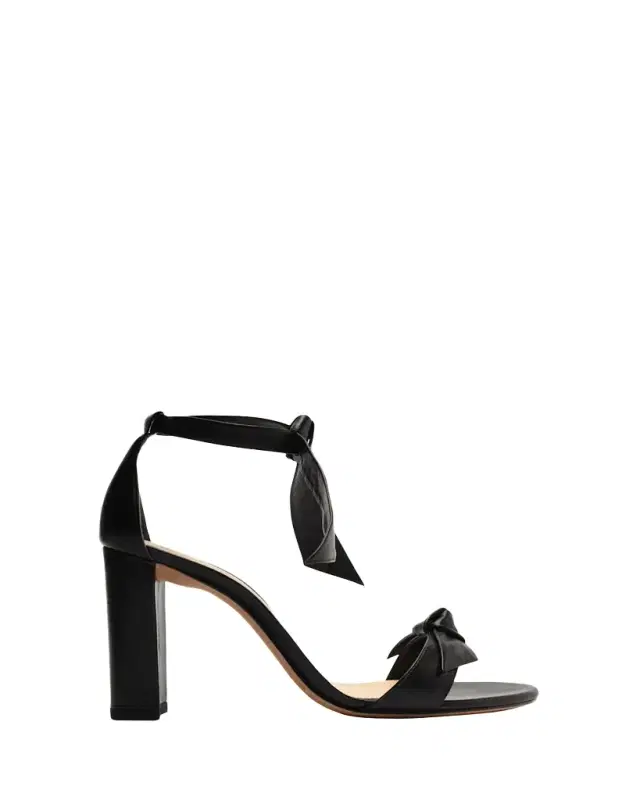 Alexandre Birman Clarita Leather Bow Ankle-Strap Sandals