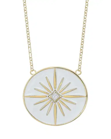 Tracee Nichols 14K Gold Lucky Star Diamond Token Necklace | Thumbnail 1