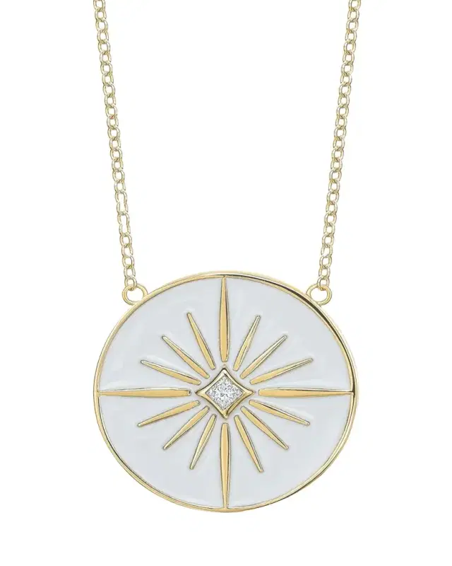 Tracee Nichols 14K Gold Lucky Star Diamond Token Necklace