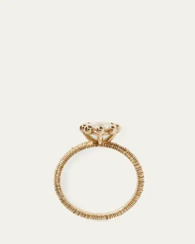 Oscar Massin Beaded Filigree 18K Recycled Yellow Gold and Lab Grown Diamond Ring | Thumbnail 3 Oscar Massin Beaded Filigree 18K Recycled Yellow Gold and Lab Grown Diamond Ring | Thumbnail 3