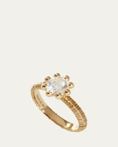 Oscar Massin Beaded Filigree 18K Recycled Yellow Gold and Lab Grown Diamond Ring | Thumbnail 4 Oscar Massin Beaded Filigree 18K Recycled Yellow Gold and Lab Grown Diamond Ring | Thumbnail 4