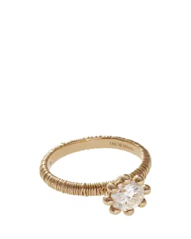 Oscar Massin Beaded Filigree 18K Recycled Yellow Gold and Lab Grown Diamond Ring | Thumbnail 1 Oscar Massin Beaded Filigree 18K Recycled Yellow Gold and Lab Grown Diamond Ring | Thumbnail 1