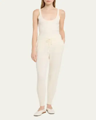 Arlotta Cashmere Cashmere Drawstring Sweatpants with Ribbed Ankle Cuffs | Thumbnail 2