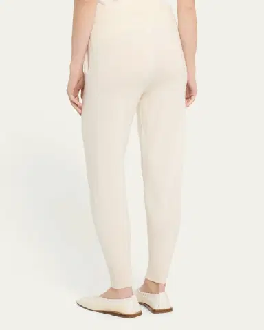 Arlotta Cashmere Cashmere Drawstring Sweatpants with Ribbed Ankle Cuffs | Thumbnail 3