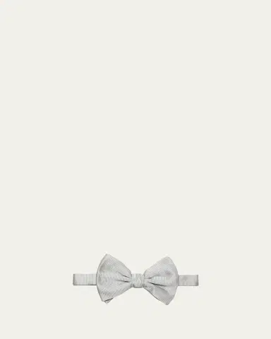 Giorgio Armani Men's Solid Silk Bow Tie | Thumbnail 2