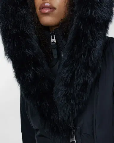 Mackage Kay Layered Parka Coat w/ Shearling Trim | Thumbnail 2 Mackage Kay Layered Parka Coat w/ Shearling Trim | Thumbnail 2