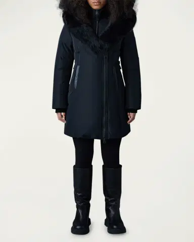 Mackage Kay Layered Parka Coat w/ Shearling Trim | Thumbnail 6 Mackage Kay Layered Parka Coat w/ Shearling Trim | Thumbnail 6