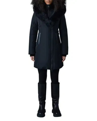 Mackage Kay Layered Parka Coat w/ Shearling Trim | Thumbnail 1 Mackage Kay Layered Parka Coat w/ Shearling Trim | Thumbnail 1