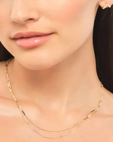 Lana 14K Gold Wrapped V Cuff Earrings | Thumbnail 2