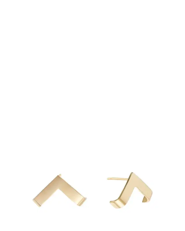 Lana 14K Gold Wrapped V Cuff Earrings