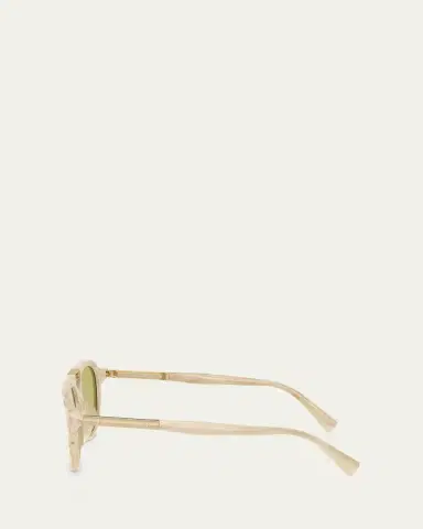 Brunello Cucinelli Polarized Acetate Aviator Sunglasses | Thumbnail 3 Brunello Cucinelli Polarized Acetate Aviator Sunglasses | Thumbnail 3
