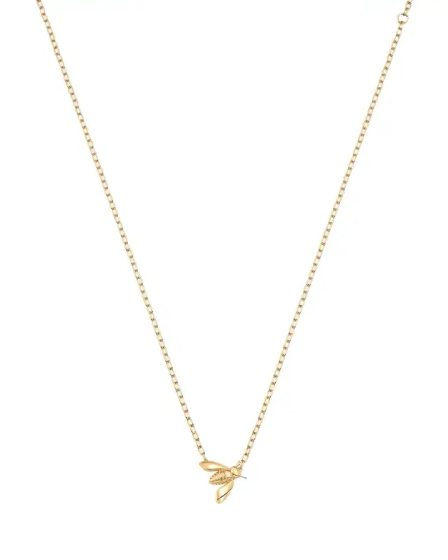 Sara Weinstock 18K Yellow Gold Queen Bee Extra Petite Pendant Necklace, 16"L