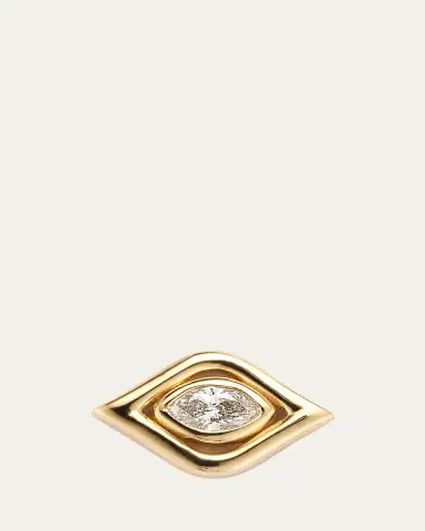 Sydney Evan 14k Marquise Evil Eye Stud Earring, Single | Thumbnail 2