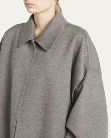 Bottega Veneta Oversized Light Double Wool Cashmere Jacket | Thumbnail 5