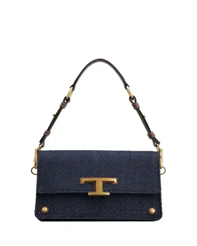 Tod's Mini Flap Denim Shoulder Bag | Thumbnail 1 Tod's Mini Flap Denim Shoulder Bag | Thumbnail 1