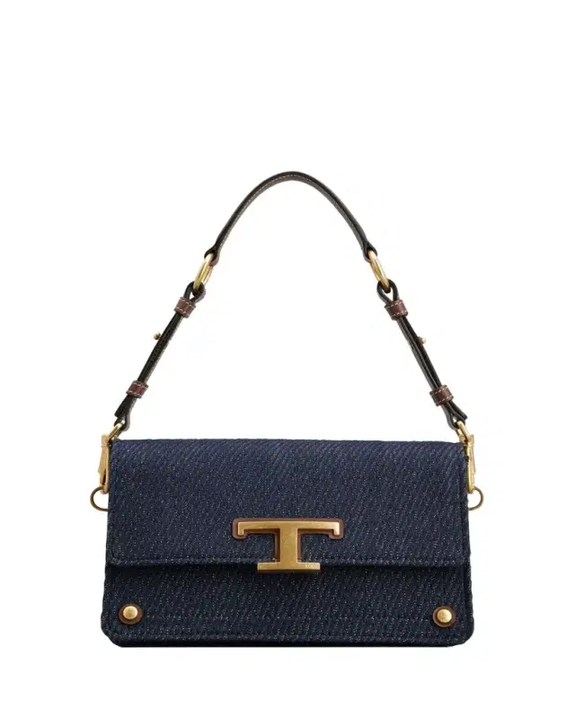 Tod's Mini Flap Denim Shoulder Bag