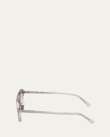 Zegna Men's Orizzonte I Geometric Acetate and Metal Sunglasses | Thumbnail 3 Zegna Men's Orizzonte I Geometric Acetate and Metal Sunglasses | Thumbnail 3