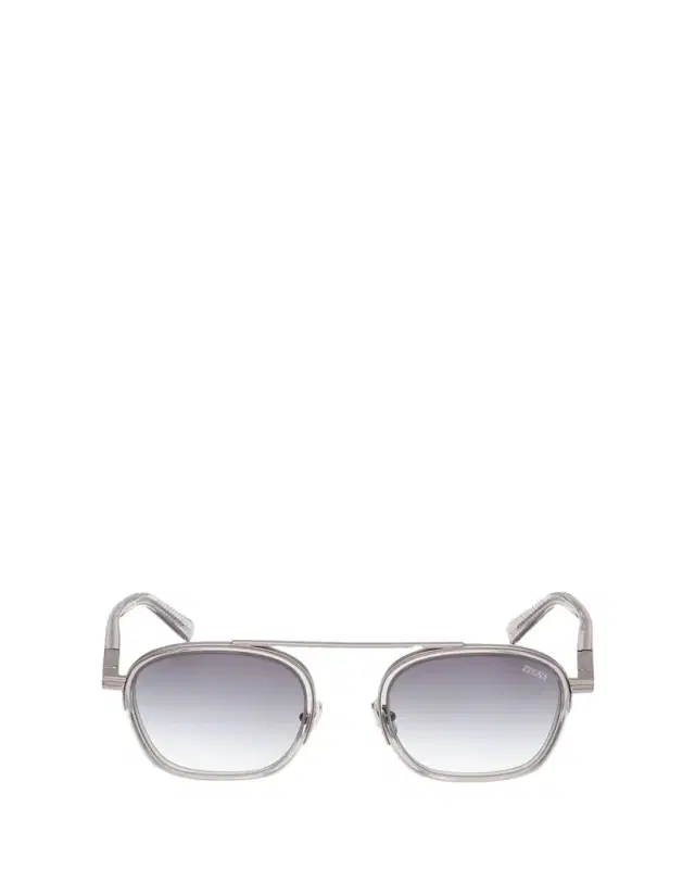 ZEGNA Men's Orizzonte I Geometric Acetate and Metal Sunglasses