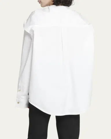 Bottega Veneta Knotted Compact Cotton Canvas Button Down Shirt | Thumbnail 3
