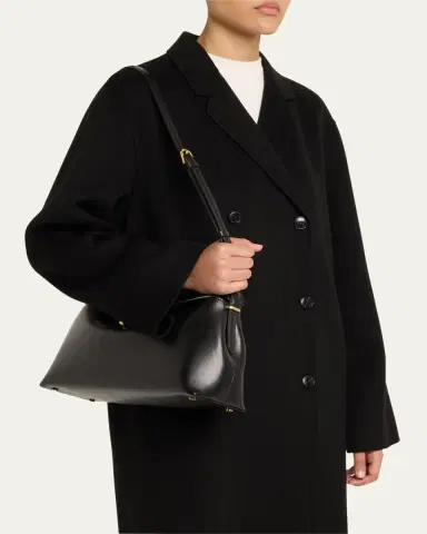 TOTEME T Lock Flap Leather Shoulder Bag | Thumbnail 2 TOTEME T Lock Flap Leather Shoulder Bag | Thumbnail 2