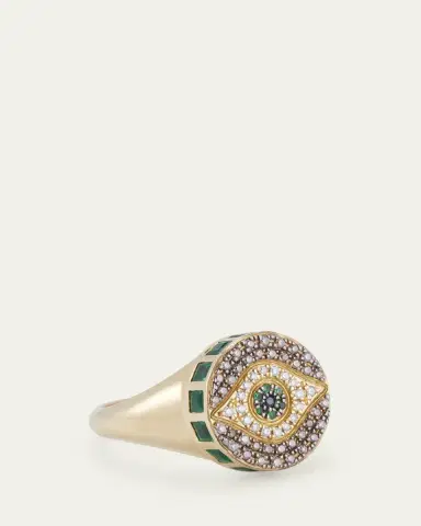 Ileana Makri 18K Gold Dawn Multi-Stone Chevalier Ring | Thumbnail 3