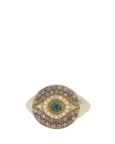 Ileana Makri 18K Gold Dawn Multi-Stone Chevalier Ring | Thumbnail 1