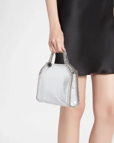 Stella McCartney Tiny Dotted Chamois Metallic Tote Bag | Thumbnail 6