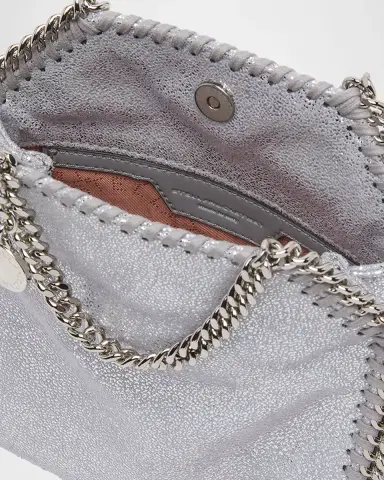 Stella McCartney Tiny Dotted Chamois Metallic Tote Bag | Thumbnail 8