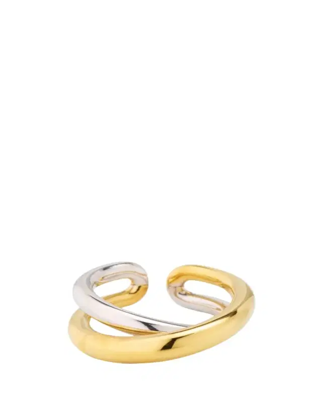 Charlotte Chesnais Initial Ring Two-Tone