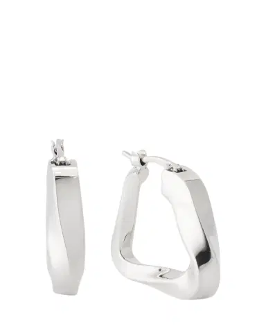 Bottega Veneta Small Twist Triangle Hoop Earrings | Thumbnail 1