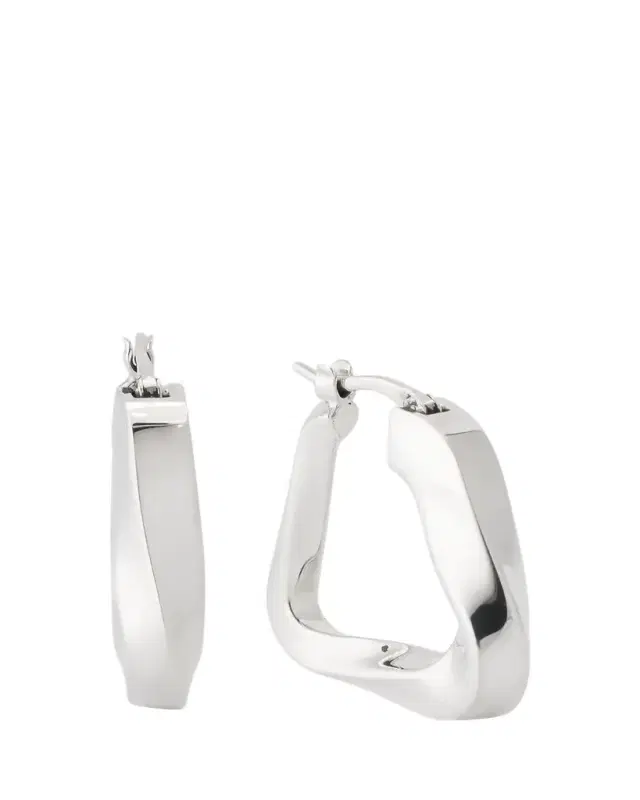 Bottega Veneta Small Twist Triangle Hoop Earrings