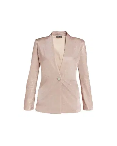 Giorgio Armani Metallic Bonded Jersey One-Button Blazer | Thumbnail 1