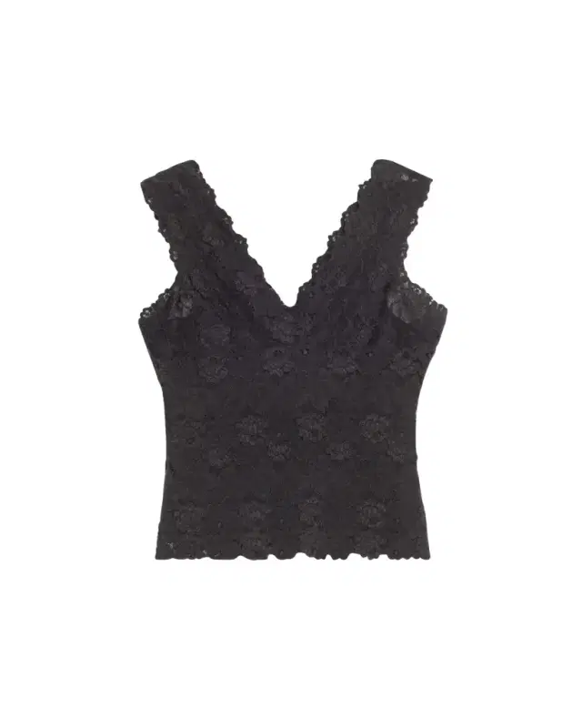 V-Neck Floral Lace Tank